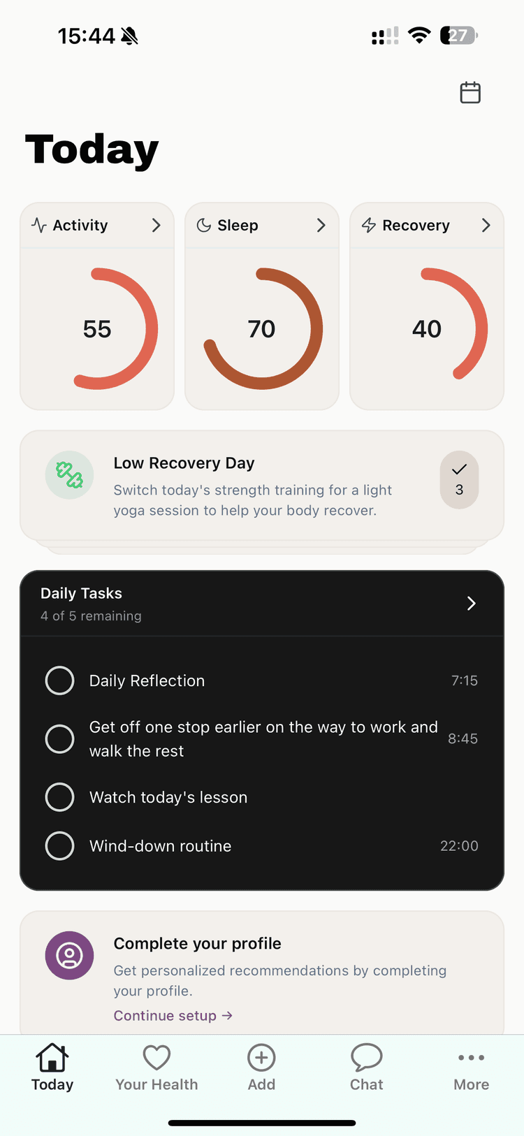 App interface